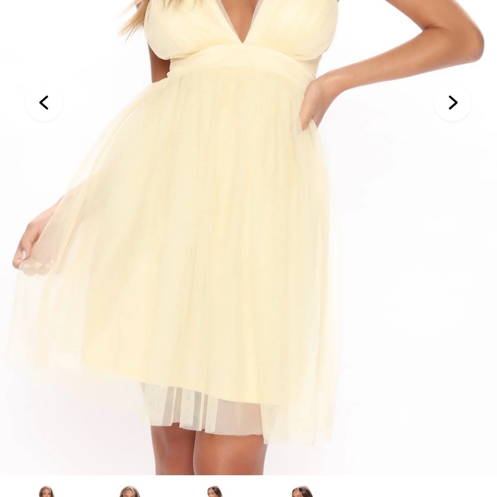 Emmeline Tulle Mini Dress - Yellow